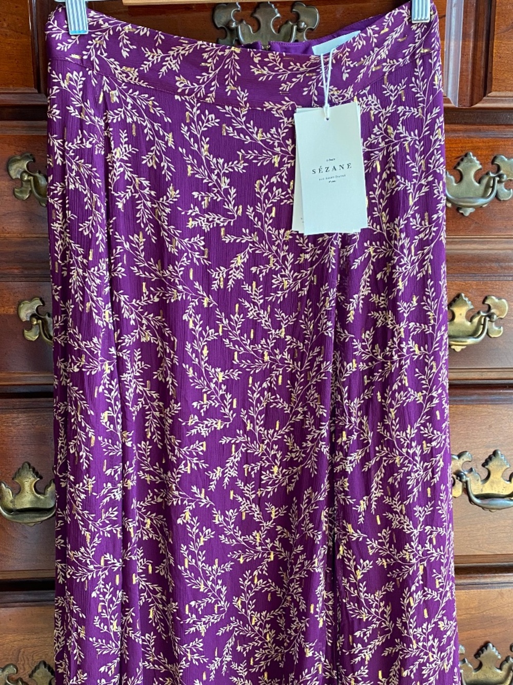 Sezane TABATA Midi Skirt w/ side slit NWT